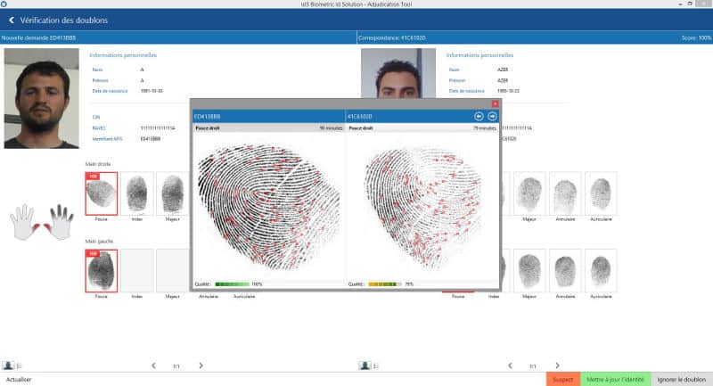 Biometric adjudication tool